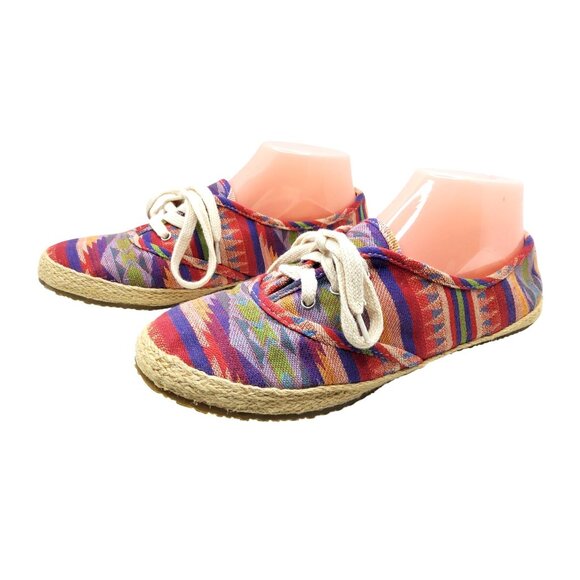 Womens Call It Spring Vegan Multicolor Lace Up Flats. - Picture 5 of 8